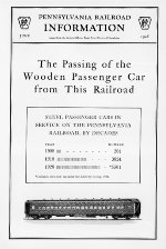 PRR "Passing Of The Wooden Passenger Car," Page 1, 1928